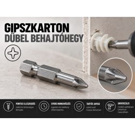 Gipszkarton dűbel behajtóhegy