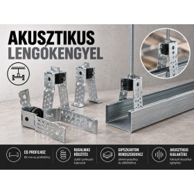 Akusztikus lengőkengyel 50mm-es CD profilhoz 67mm