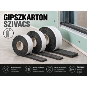 Gipszkarton szivacs 3 x 45mm / 30m