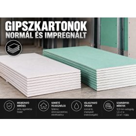   Siniat Nida Smart Impregnált gipszkarton 12,5mm / 1,2 x 2m / 2,4m²