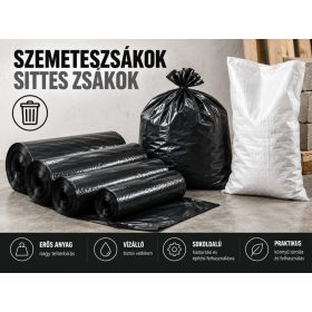   Rolnis szemeteszsák 135 liter 700 x 1100 x 0,03mm - 10db/tekercs